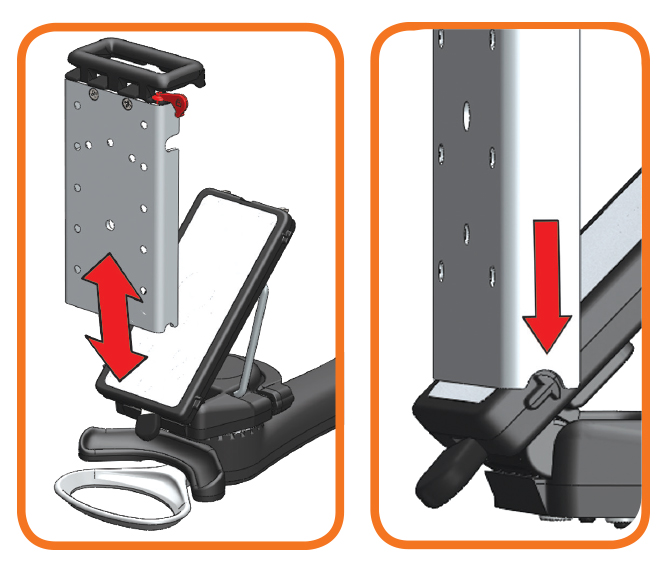 Attaching the Quick Release Plate to the Tilt Plate Wheelchair Mount