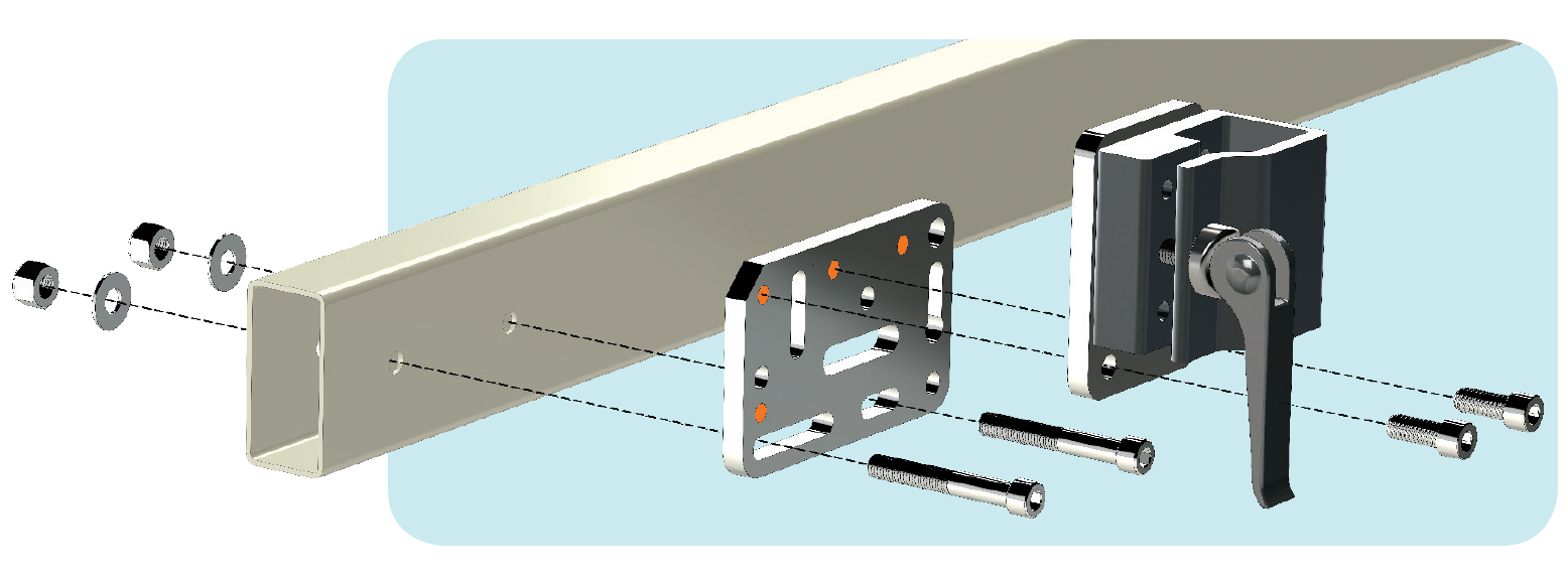 How to Mount to Fram Tubing with Through Holes - Wheelchair