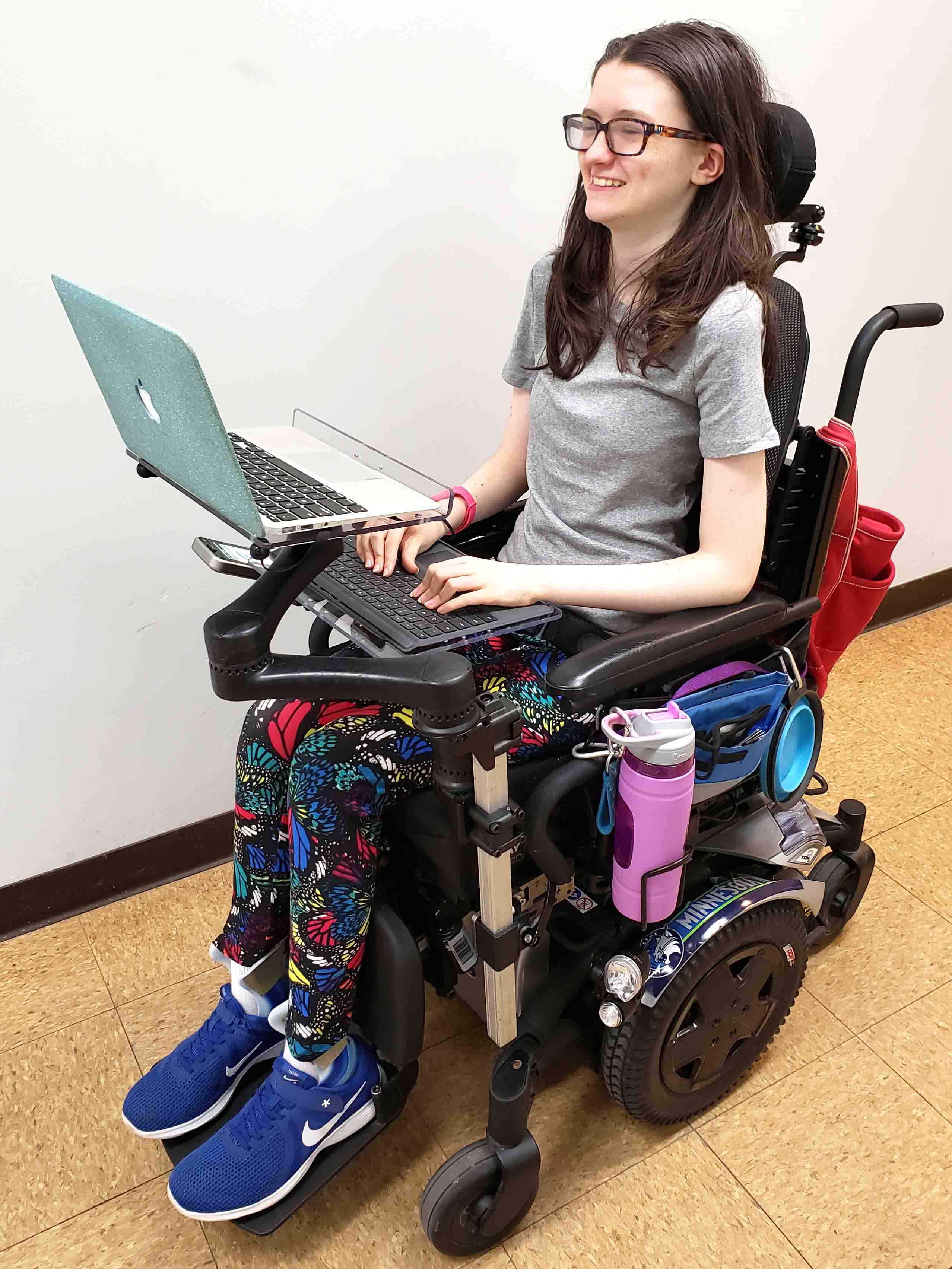 Wheelchair Mount for Laptop Computer and Keyboard