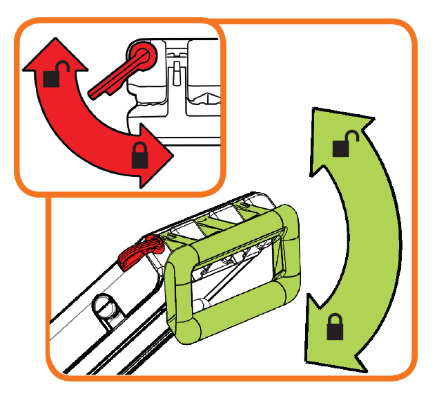 Release Lock on Quick Release Plate Wheelchair Device Mount