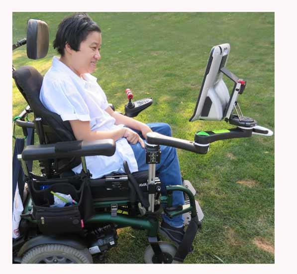 Wheelchair Mount for Eye Gaze Device