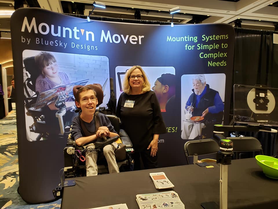 Shane Burcaw BlueSky Designs Mount'n Mover Power Wheelchair Mount