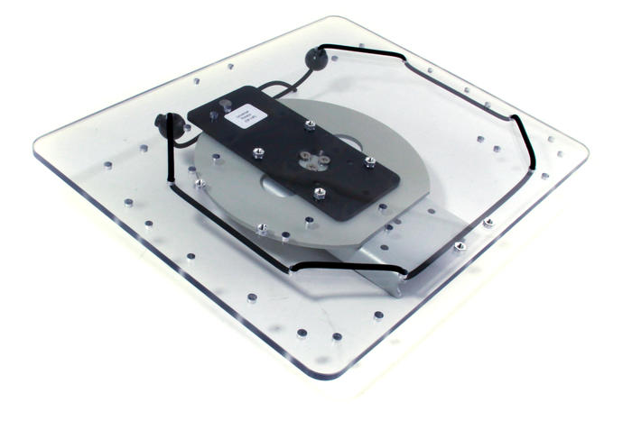 Tablet tray Tablet tray is plexiglass with bungie cord to hold tablets