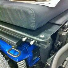 Slide Track Example Quantum Q6 Edge wheelchair (T-Nut already inserted)