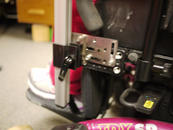The Solid Wheelchair bracket then attaches to the Adapter Plate.