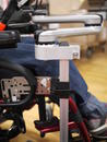 The Wheelchair Bracket is attached to the Adapter Plate 2, providing good placement for the mount.