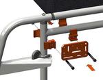 Attach bridge clamps to the horizontal tube and vertical tube, bridging them with an Adapter Plate.