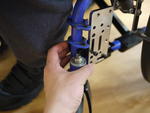 Create a Bridge clamp with two clamps and an Adapter Plate 2. Horizontal tube is 1"; vertical tube is 7/8". 