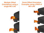 Use L-Angle Extension plates (WC-LAE) as Offsets