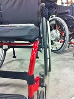 The sloping frame may require that you use an Angle Adjustment Plate to get the Wheelchair Bracket vertical.