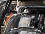There is a gap between the seat frame and the base frame. The Wheelchair Bracket needs to be outside the base frame.