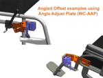 Angled Offset Wheelchair Mounting with Angle Adjust Plate