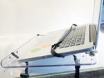 Laptop tray: insert the laptop