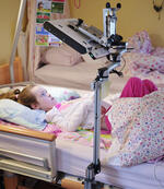 Mount'n Mover Dual Arm Wheelchair Mount in Bed | Floor Stand