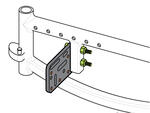 Approach 1: Use bolts and lock nuts through the square tube; position threaded holes outward
