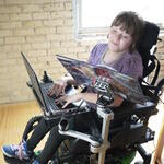 Wheelchair Mount for Laptop and Magazine or Book