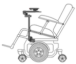 Wheelchair Mounted to Base or Sub-Frame for Tilt Chairs