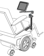 Wheelchair Mounted to Seat for Tilt Chairs